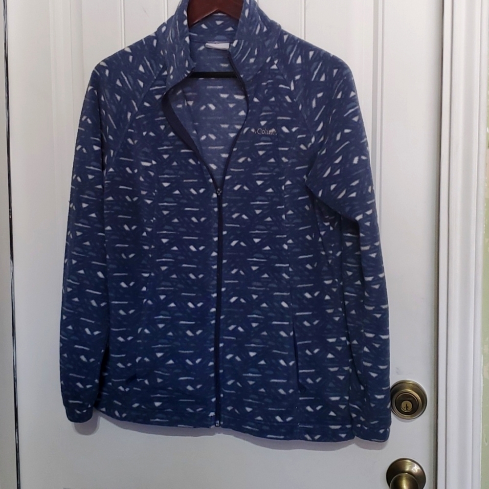 Columbia Sawyer Rapids Printed Full Zip Fleece Zip pocket’s Drawstring L